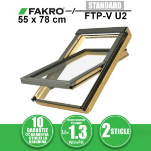 Fereastră mansardă 55x78 cm Fakro FTP-V U2